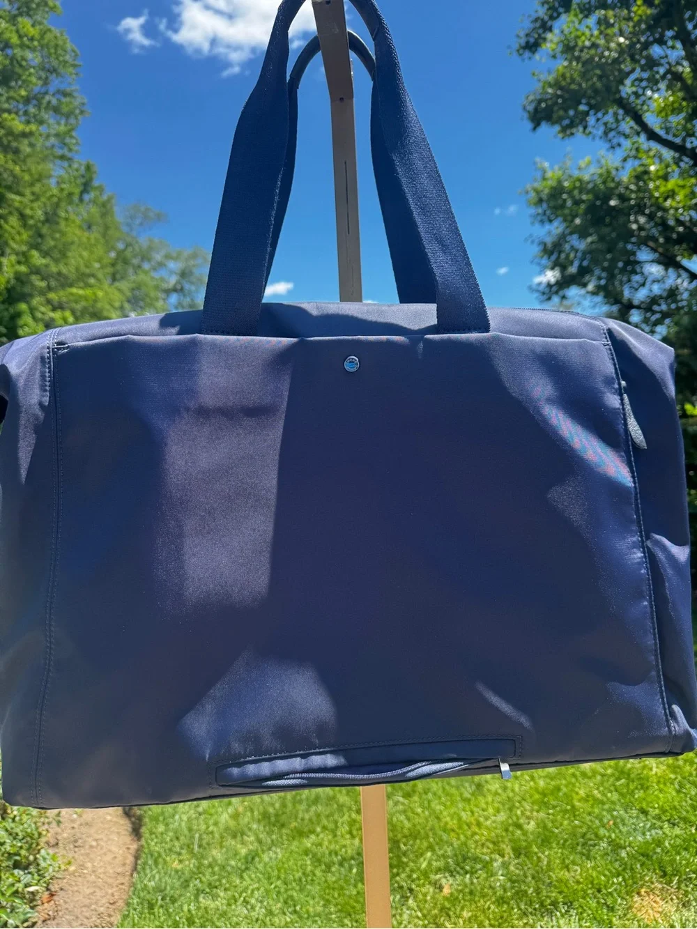 Nw KNOMO London Mayfair Grosvenor 18” Navy Blue Zip Tote Bag Carry-on Luggage